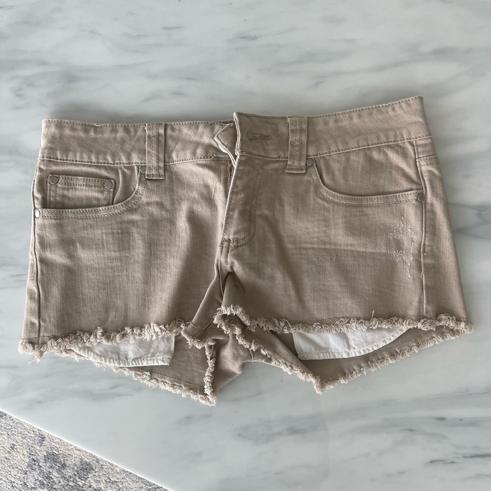 Forever21 Distressed Khaki Shorts